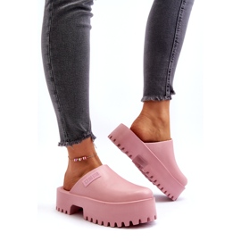 Dámské žabky na masivní podrážce Big Star NN274020 Růžové růžový 3