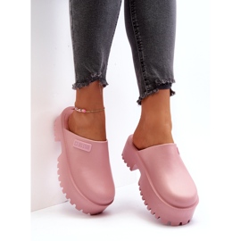 Dámské žabky na masivní podrážce Big Star NN274020 Růžové růžový 1