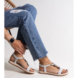 Izodora stříbrné pletené sandály stříbrný 1 Izodora stříbrné pletené sandály stříbrný 1