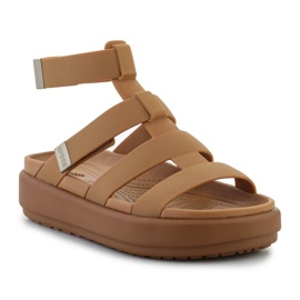 Crocs Brooklyn luxe sandály Gladiator 209557-2U3 hnědý 1