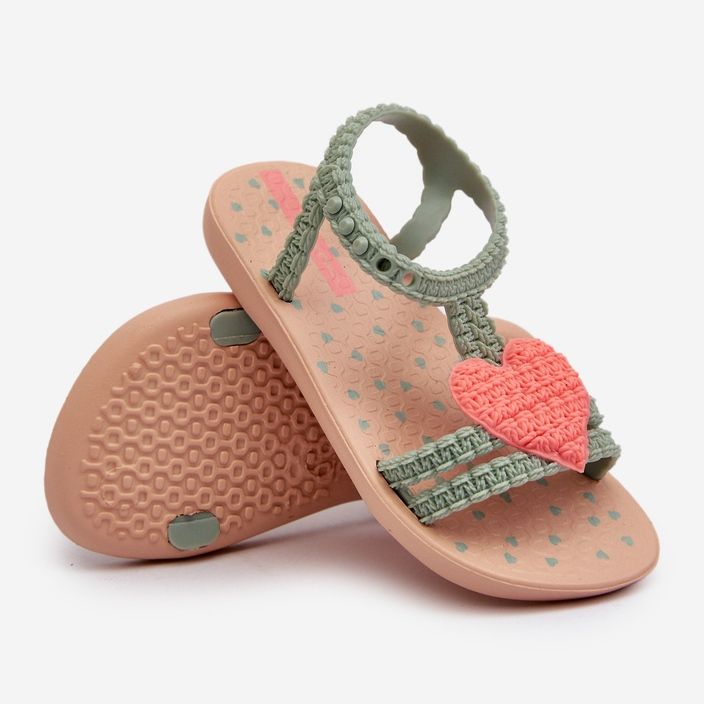 Dětské sandály se srdcem 81997 Ipanema My First Baby Green zelená 1 Dětské sandály se srdcem 81997 Ipanema My First Baby Green zelená 1