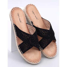 Dámské espadrilkové žabky Bakou Black černá 1 Dámské espadrilkové žabky Bakou Black černá 1