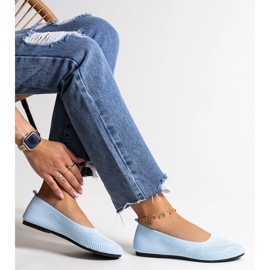 Modré látkové balerínky od Yafie modrý 1 Modré látkové balerínky od Yafie modrý 1