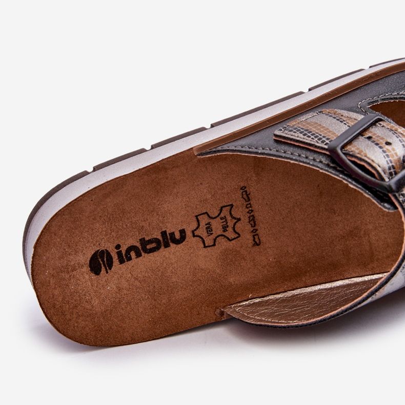 Pohodlné dámské žabky s přezkami Inblu CP000045 Black černý 1