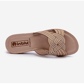 Pohodlné dámské žabky s kubickými zirkony Inblu BV000037 béžová béžový 1