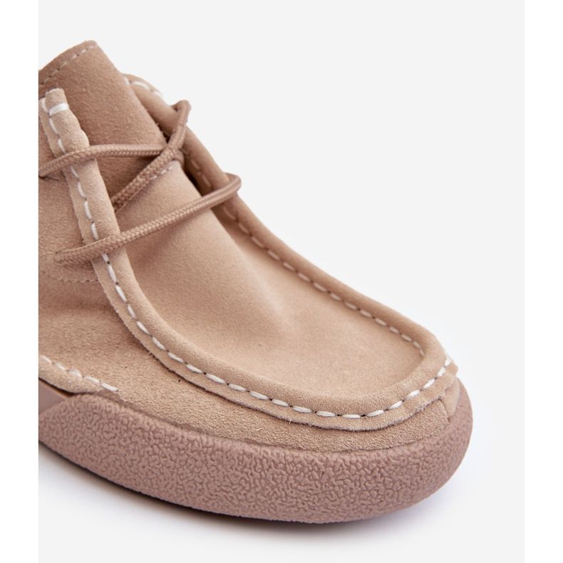 Sergio Leone SP021 béžové semišové dámské boty béžový 1