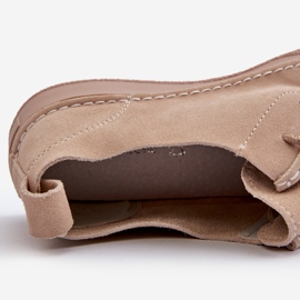 Sergio Leone SP021 béžové semišové dámské boty béžový 2