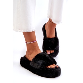 Dámské kožešinové pantofle Black Stepia černá 1 Dámské kožešinové pantofle Black Stepia černá 1