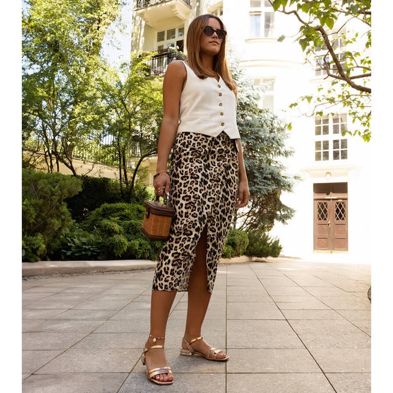 Růžové sandály Rababa na nízkém podpatku růžový 1