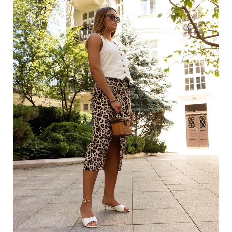 Bílé Maloua na nízkém podpatku bílý 1