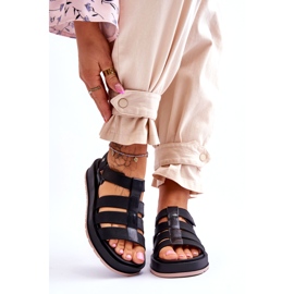 Dámské veganské sandály na suchý zip ZAXY JJ285017 černá 1