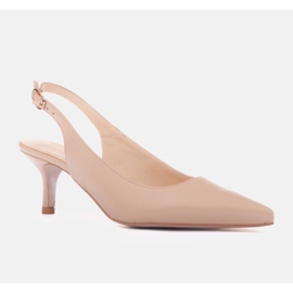 Marco Shoes Merida vysoké podpatky béžový 1