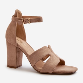 Módní semišové velbloudí vysoké podpatky hnědý 2 Módní semišové velbloudí vysoké podpatky hnědý 2