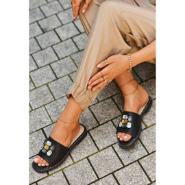 Dámské žabky s ozdobami S.Barski KV27-031 Černá 2