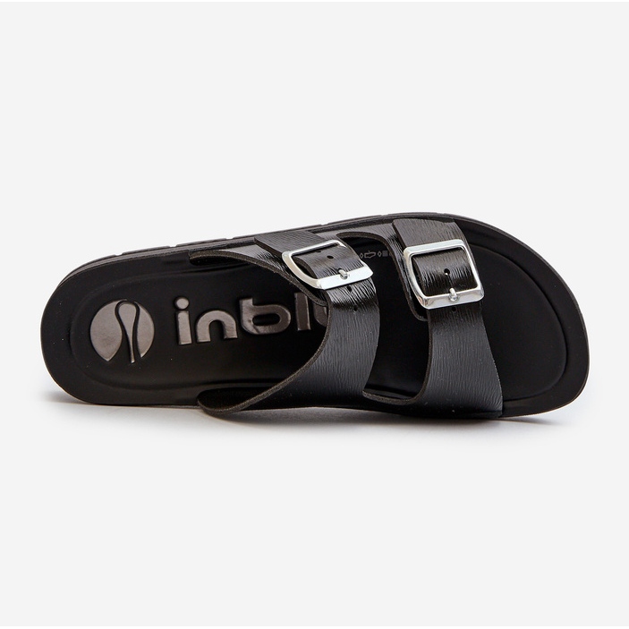 Pohodlné dámské žabky s přezkami Inblu CP000034 Black černý 1