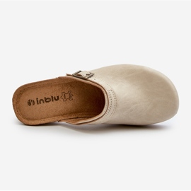 Dámské dřeváky na nízkém podpatku Inblu BL000004 béžová béžový 1