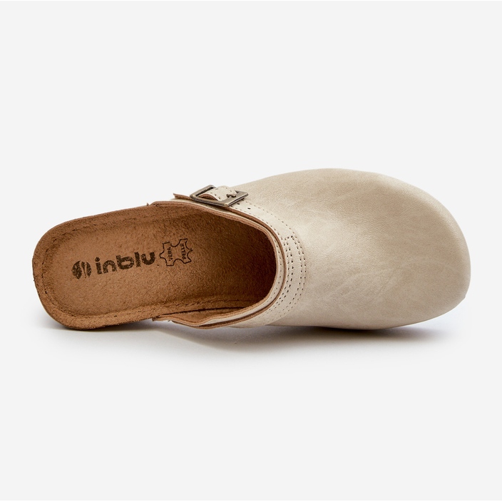 Dámské dřeváky na nízkém podpatku Inblu BL000004 béžová béžový 1