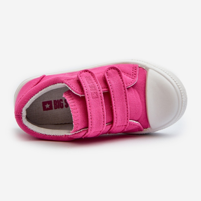 Dětské tenisky na suchý zip Big Star NN374113 Fuchsia růžový 2 Dětské tenisky na suchý zip Big Star NN374113 Fuchsia růžový 2