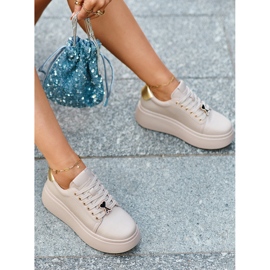 Dámské kožené tenisky na platformě Béžová Vinceza 66700 béžový 2 Dámské kožené tenisky na platformě Béžová Vinceza 66700 béžový 2