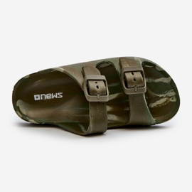 Lehké chlapecké pěnové žabky s přezkami, tmavě zelená, Adirnaca 2 Lehké chlapecké pěnové žabky s přezkami, tmavě zelená, Adirnaca 2