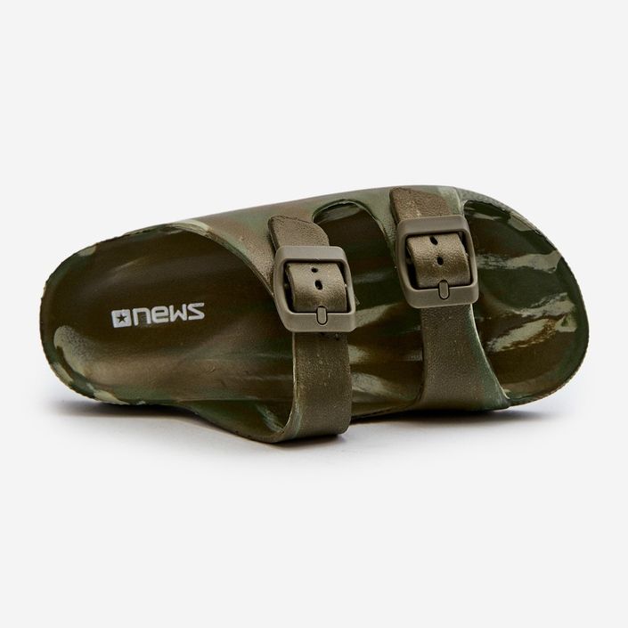 Lehké chlapecké pěnové žabky s přezkami, tmavě zelená, Adirnaca 2 Lehké chlapecké pěnové žabky s přezkami, tmavě zelená, Adirnaca 2