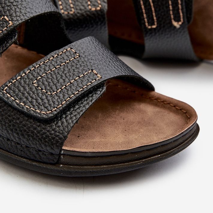 Pohodlné pánské žabky se suchým zipem Inblu GV00002I Black černá 2