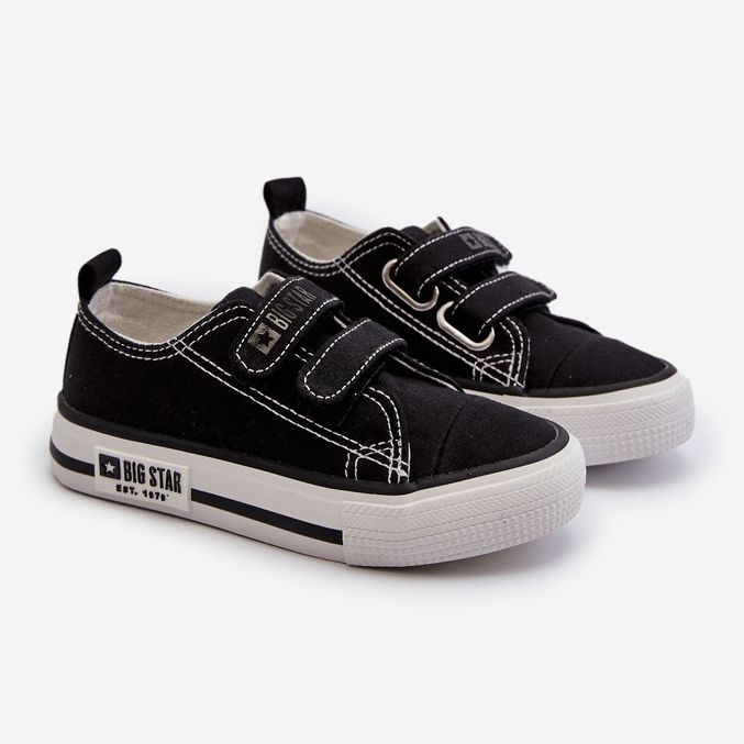 Dětské tenisky na suchý zip Big Star LL374015 Black černý 1
