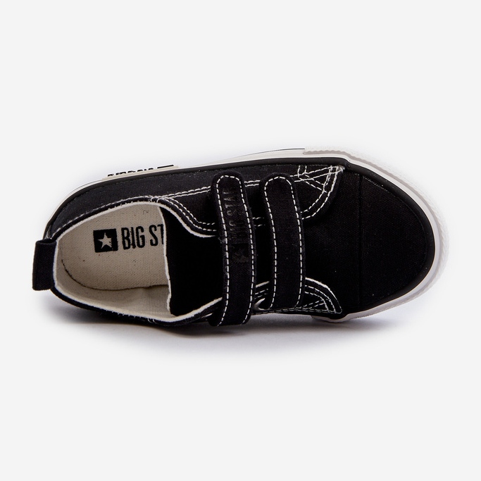 Dětské tenisky na suchý zip Big Star LL374015 Black černá 2 Dětské tenisky na suchý zip Big Star LL374015 Black černá 2