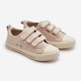 Dětské tenisky na suchý zip Big Star NN374119 Béžová béžový 1