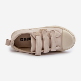 Dětské tenisky na suchý zip Big Star NN374119 Béžová béžový 2