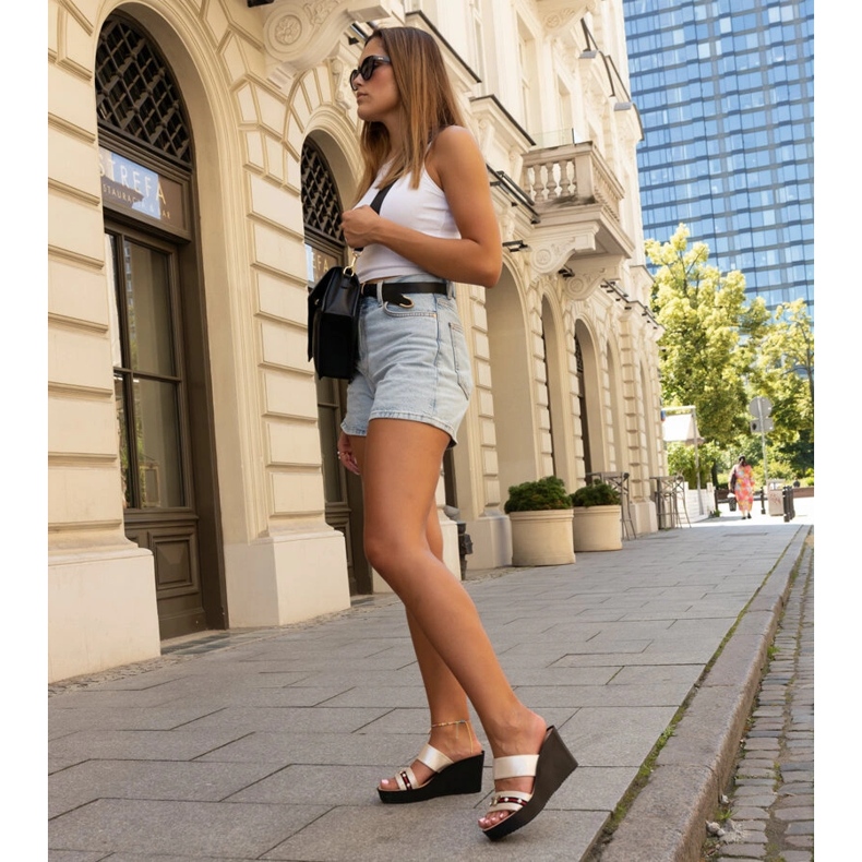 Klínové muly Raja ve zlaté metalíze zlatý 2