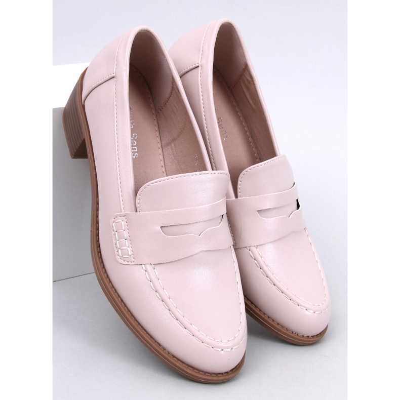 Sylvai Beige lodičky na širokém podpatku béžový 1