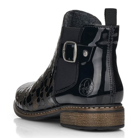 Lakované dámské kozačky Jodhpur Rieker Z4965-90 černý 1