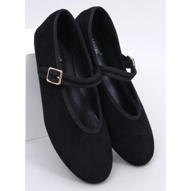 Balerínky Soltani Black s páskem černý 1