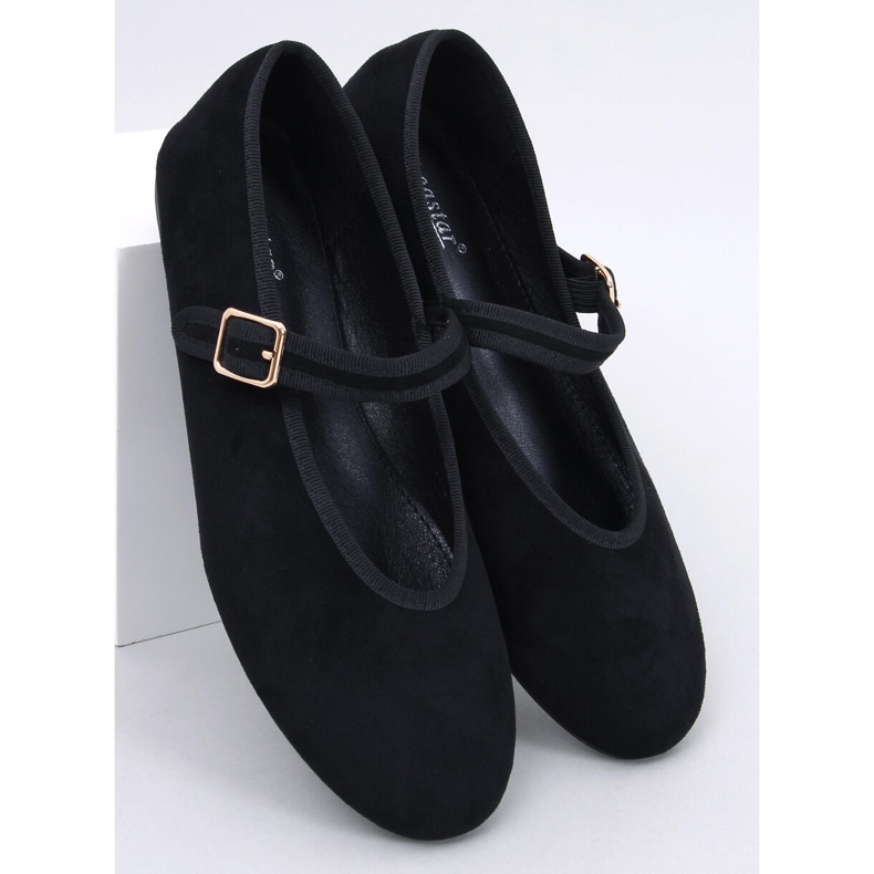 Balerínky Soltani Black s páskem černý 1