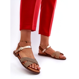 S.Barski MY923 dámské ploché sandály, hnědé hnědý 1