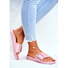 Dámské pantofle Big Star s přezkou růžové FF274A387 růžový 2