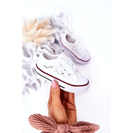 Dětské Tenisky S Krajkou, Bílé bílý 3 Dětské Tenisky S Krajkou, Bílé bílý 3