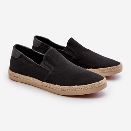 Pánské tenisky Espadrille s prýmkem, černý Fenen 1