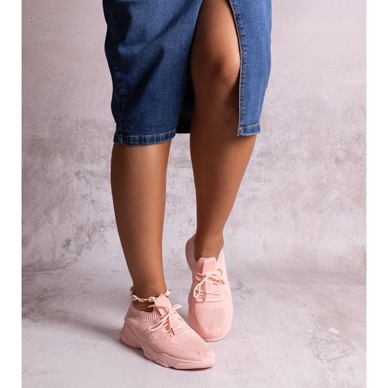 Růžové látkové tenisky od Madi růžový 1