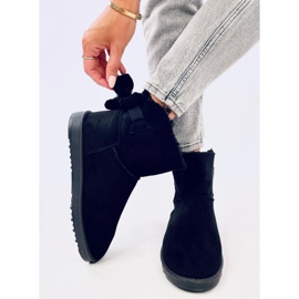 Emusy s vlněnou mašlí Kelly Black černá 1