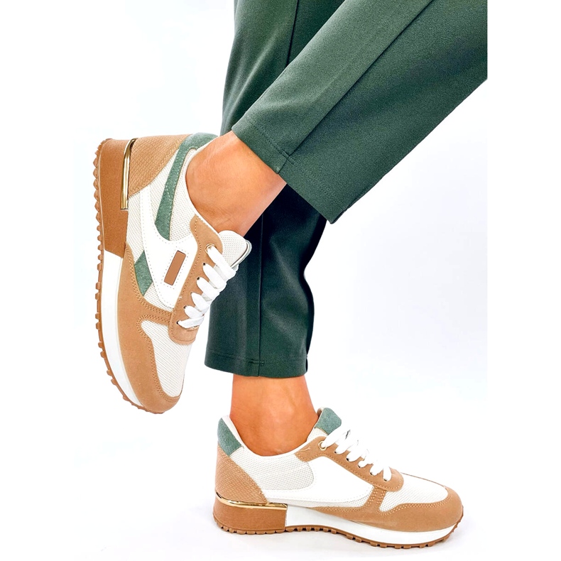 Dámské sportovní tenisky, bílé a béžové bílý 4