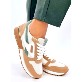 Dámské sportovní tenisky, bílé a béžové bílý 2