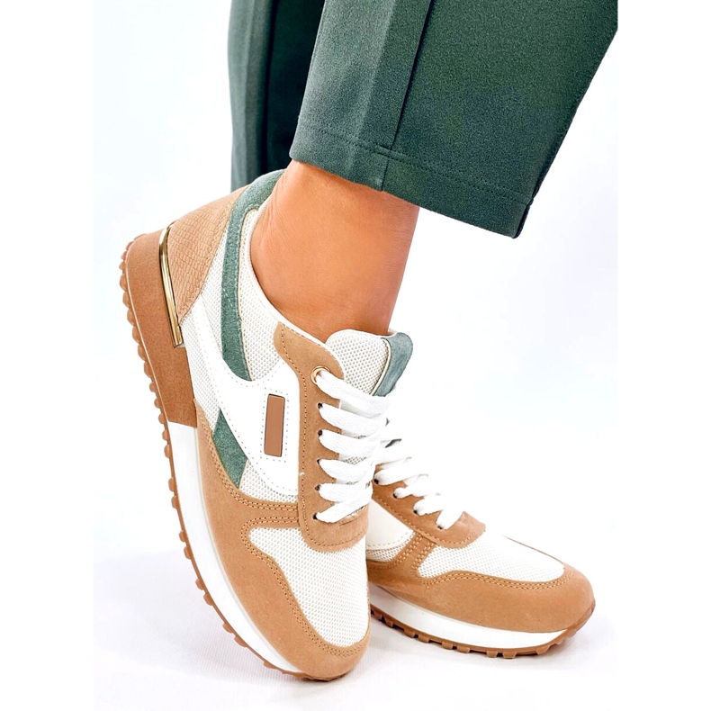 Dámské sportovní tenisky, bílé a béžové bílý 2