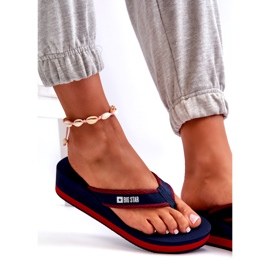 Dámské klínové žabky Big Star NN274A725 Navy Blue modrý 5