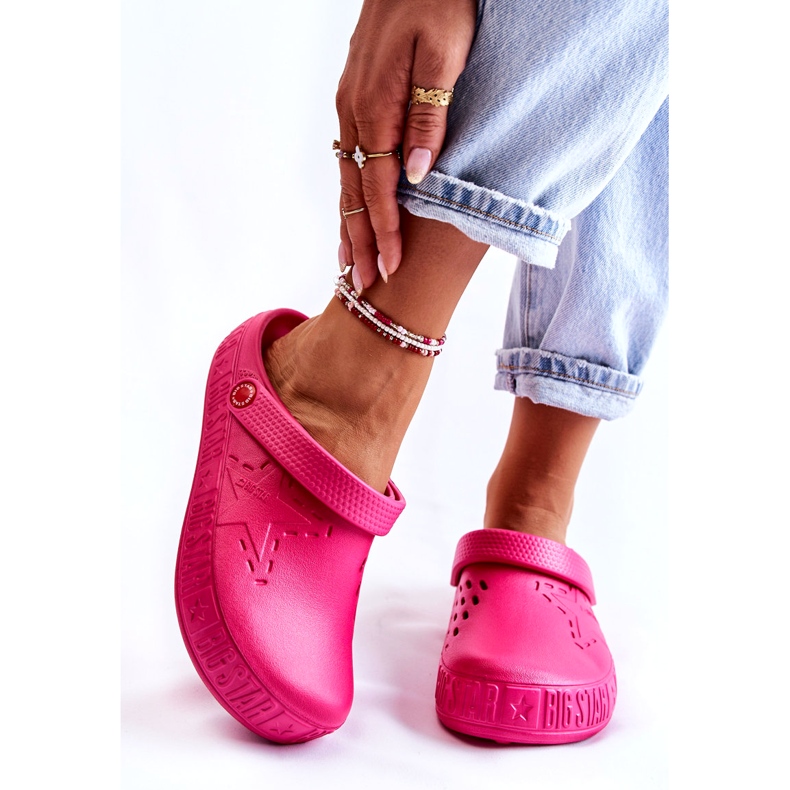 Dámské lehké pantofle Kroks Big Star II275007 Fuchsia růžový 1