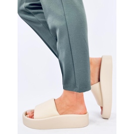 Měkké dámské pantofle Fontes Beige béžový 2