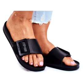 Dámské pantofle Big Star s přezkou černé FF274A389 černá 4