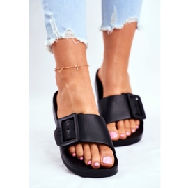 Dámské pantofle Big Star s přezkou černé FF274A389 černá 2