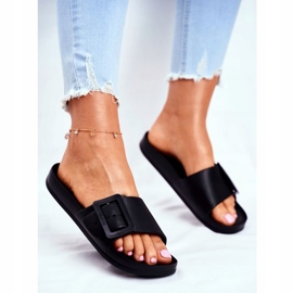 Dámské pantofle Big Star s přezkou černé FF274A389 černá 3